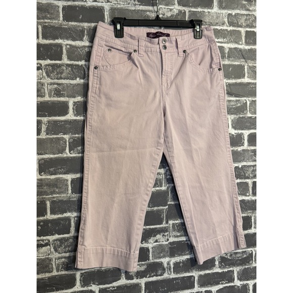 Gloria Vanderbilt Pink Cropped Pants Capri Stretch Cotton 10 - Picture 4 of 7